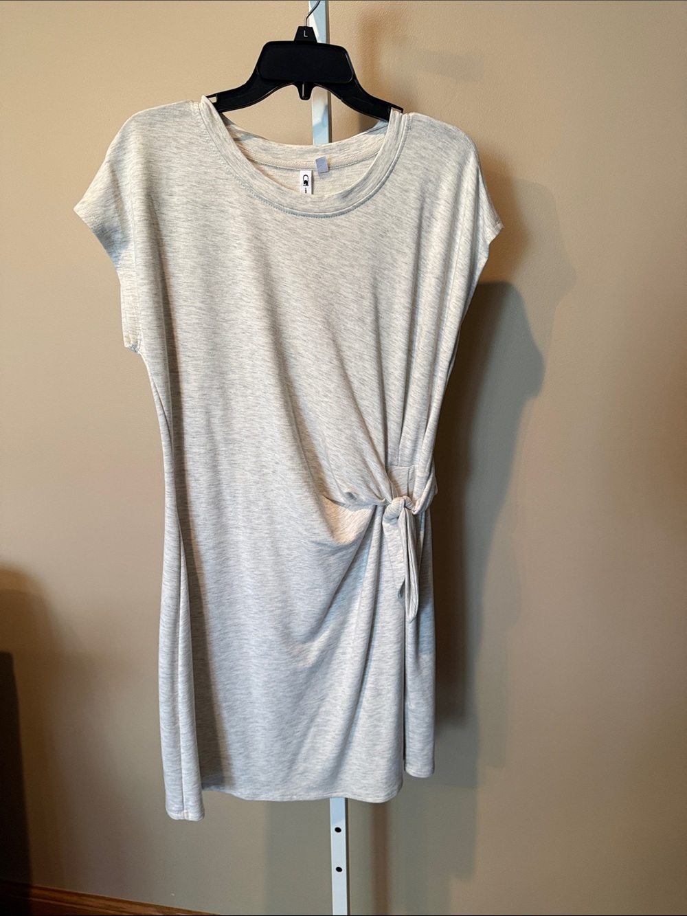 Cable & Gauge Heather Gray Side-Tie Mini Dress